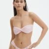 Ruched Twist Front Bandeau Bikini Top -GLASSONS CLOTHING otto twist bandeau swim top fairy floss front ga136800rpln