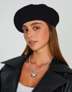 Strapless Fishnet Corset Top -GLASSONS CLOTHING oui oui beret black front ha107918knt 1