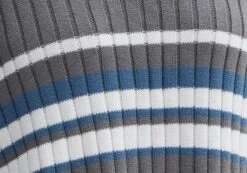 V-Neck Drop Shoulder Varsity Knit Jumper 22 V-Neck Drop Shoulder Varsity Knit Jumper -GLASSONS CLOTHING paige preppy v neck coal stripe imagefront kl90519ostp