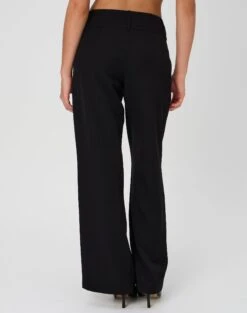 Double Button Tailored Pant 24 Double Button Tailored Pant -GLASSONS CLOTHING penny button suit pant black back pw91835pln