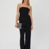 Double Button Tailored Pant 1 Double Button Tailored Pant -GLASSONS CLOTHING penny button suit pant black front pw91835pln 2