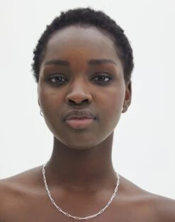 Sheer Long Sleeve Knit Top -GLASSONS CLOTHING plated fine chain link necklace silver front je105967nl 3