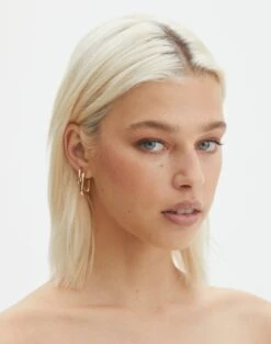 Strapless Denim Offcut Mini Dress 16 Strapless Denim Offcut Mini Dress -GLASSONS CLOTHING plated simi rectangle two pack hoop set gold front je101598ear