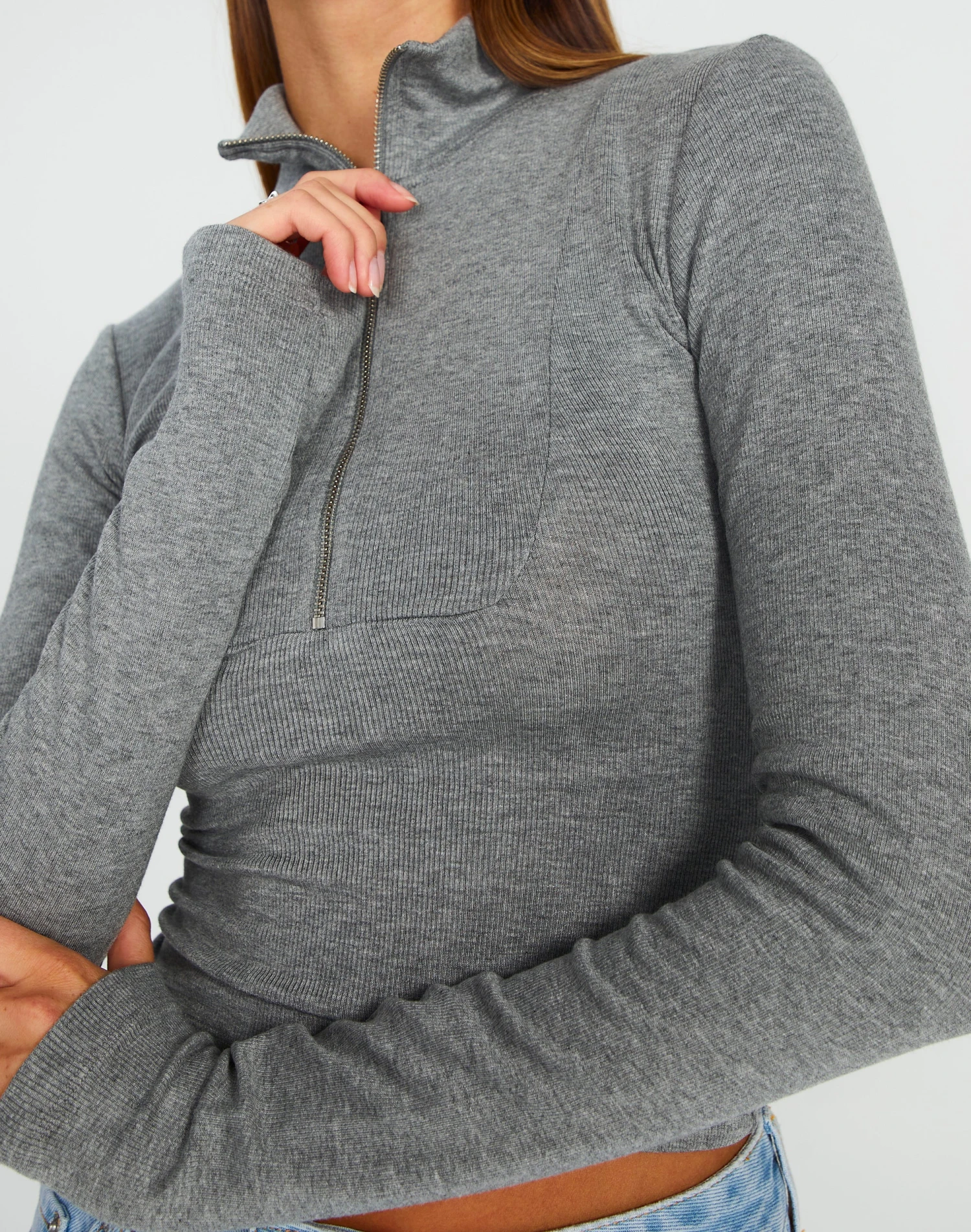 Luxe Lounge Modal Quarter Zip Front Long Sleeve Top 10 Luxe Lounge Modal Quarter Zip Front Long Sleeve Top - Image 8