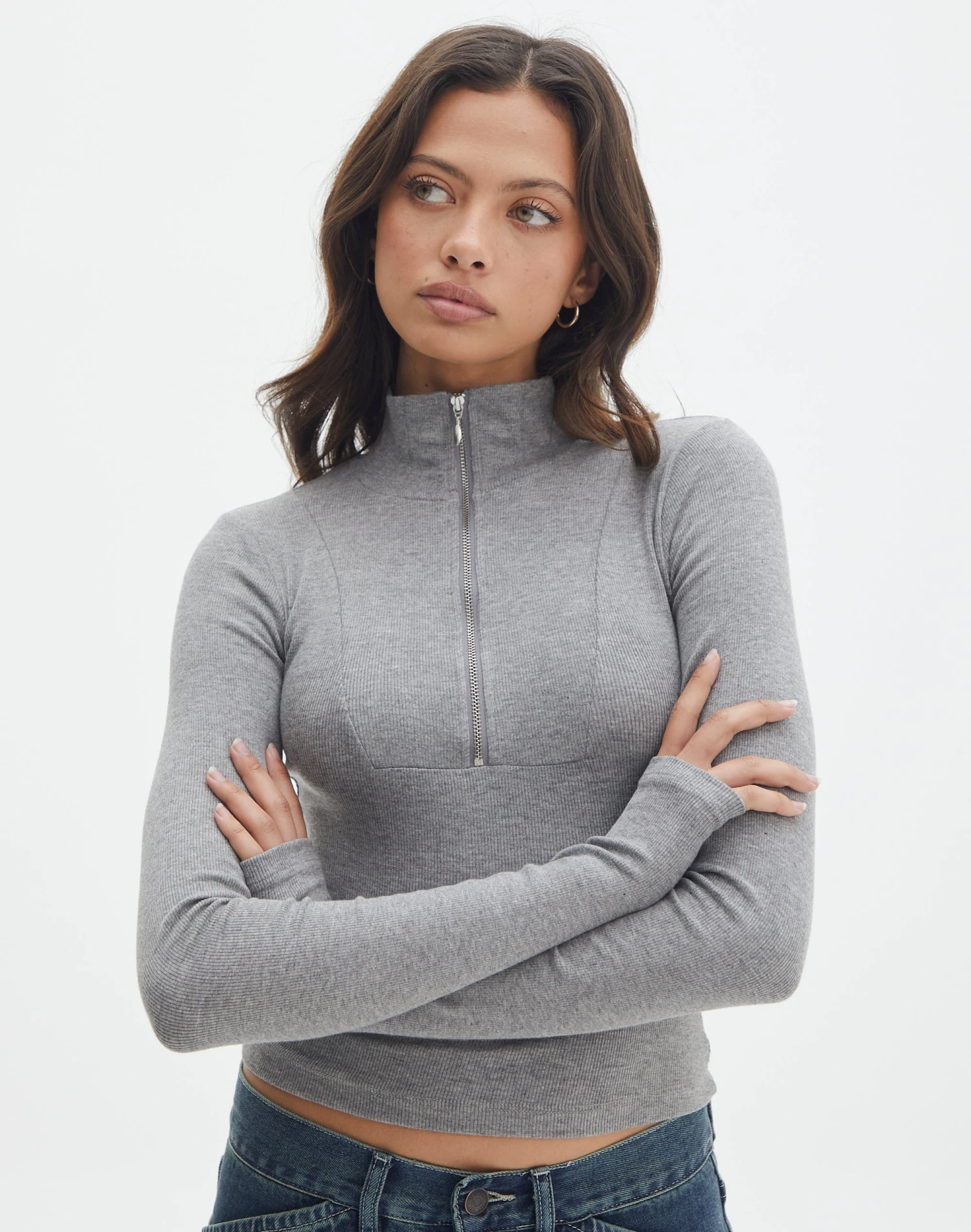 Luxe Lounge Modal Quarter Zip Front Long Sleeve Top 8 Luxe Lounge Modal Quarter Zip Front Long Sleeve Top - Image 6