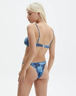 Printed Balconette Thin Strap Bikini Top -GLASSONS CLOTHING r aiden adjustable high cut bikini briefs denim patches front ga54030rdnp 3