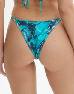 Printed Adjustable Cheeky Bikini Bottom -GLASSONS CLOTHING r aiden adjustable high cut bikini briefs mystic butterflies back ga54030rmsb