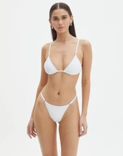 Bandeau Gold Detailed Swim Top 30 Bandeau Gold Detailed Swim Top -GLASSONS CLOTHING r alex adjustable bikini brief white front ga53112rpln 2