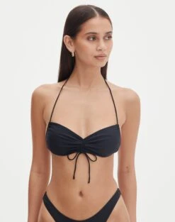 Triangle Bikini Top -GLASSONS CLOTHING r benny bandeau bikini top black front ga64952rpln 1