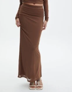 Mesh Maxi Skirt 16 Mesh Maxi Skirt -GLASSONS CLOTHING r co drey maxi skirt deep umber full sl52001rmes
