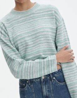 Stripe Knit Jumper 13 Stripe Knit Jumper -GLASSONS CLOTHING r didi crew neck knit academia stripe imageback kl112842rstp