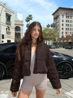 Long Sleeve Ribbed Knit Top -GLASSONS CLOTHING r eddie funnel crop puffer its soy cute front cs84145rpln 2