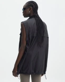 Lightweight Longline Puffer Vest -GLASSONS CLOTHING r johnny puffer vest black back vs91567rpln