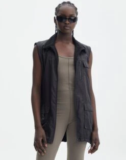 Washed Faux Leather Oversized Moto Jacket 36 Washed Faux Leather Oversized Moto Jacket -GLASSONS CLOTHING r johnny puffer vest black front vs91567rpln 9