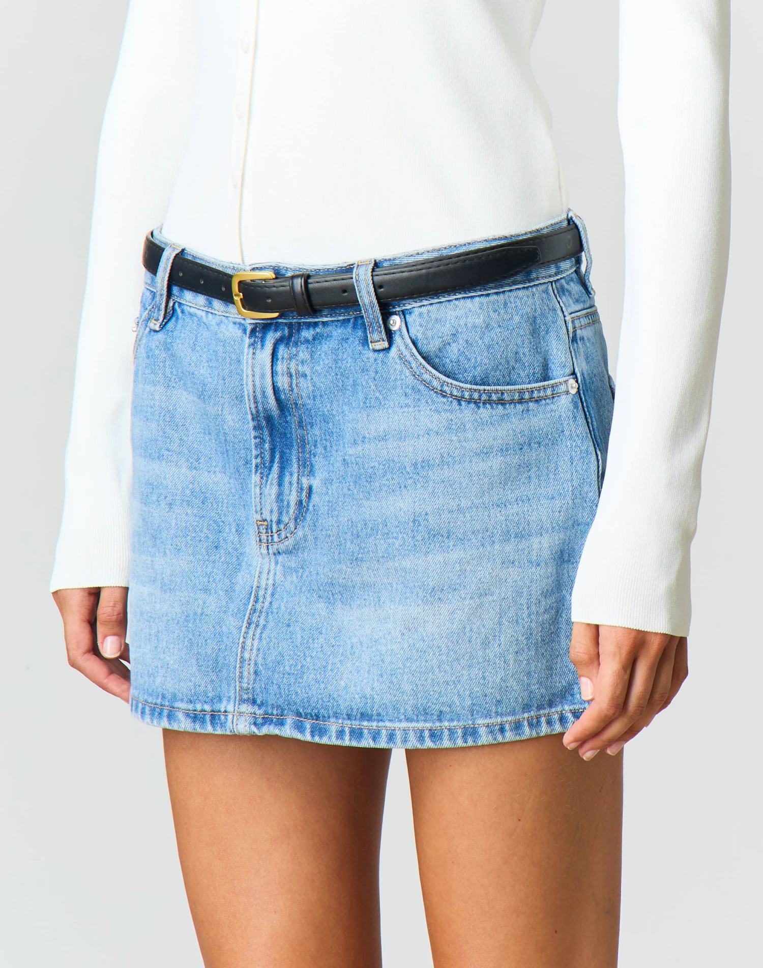 Low Rise Denim Mini Skirt 12 Low Rise Denim Mini Skirt - Image 10