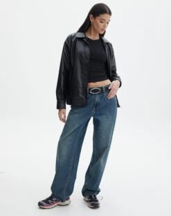 Hooded Cropped Knit -GLASSONS CLOTHING r piper puddle baggy jeans coyote blue front jd51910pden 7
