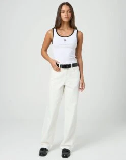 Supersoft Backless Tank Top -GLASSONS CLOTHING r piper puddle baggy jeans milk front jd51910pden 8