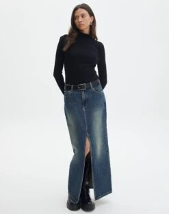 Ruched Mesh Off The Shoulder Top -GLASSONS CLOTHING r roah denim maxi skirt coyote blue front sl118486rdnm 4