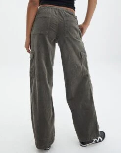 Mid Rise Cord Cargo Pant 36 Mid Rise Cord Cargo Pant -GLASSONS CLOTHING r saffie mid rise cargo pant cypress back pw78180rcor