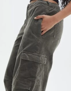 Mid Rise Cord Cargo Pant 35 Mid Rise Cord Cargo Pant -GLASSONS CLOTHING r saffie mid rise cargo pant cypress detail pw78180rcor