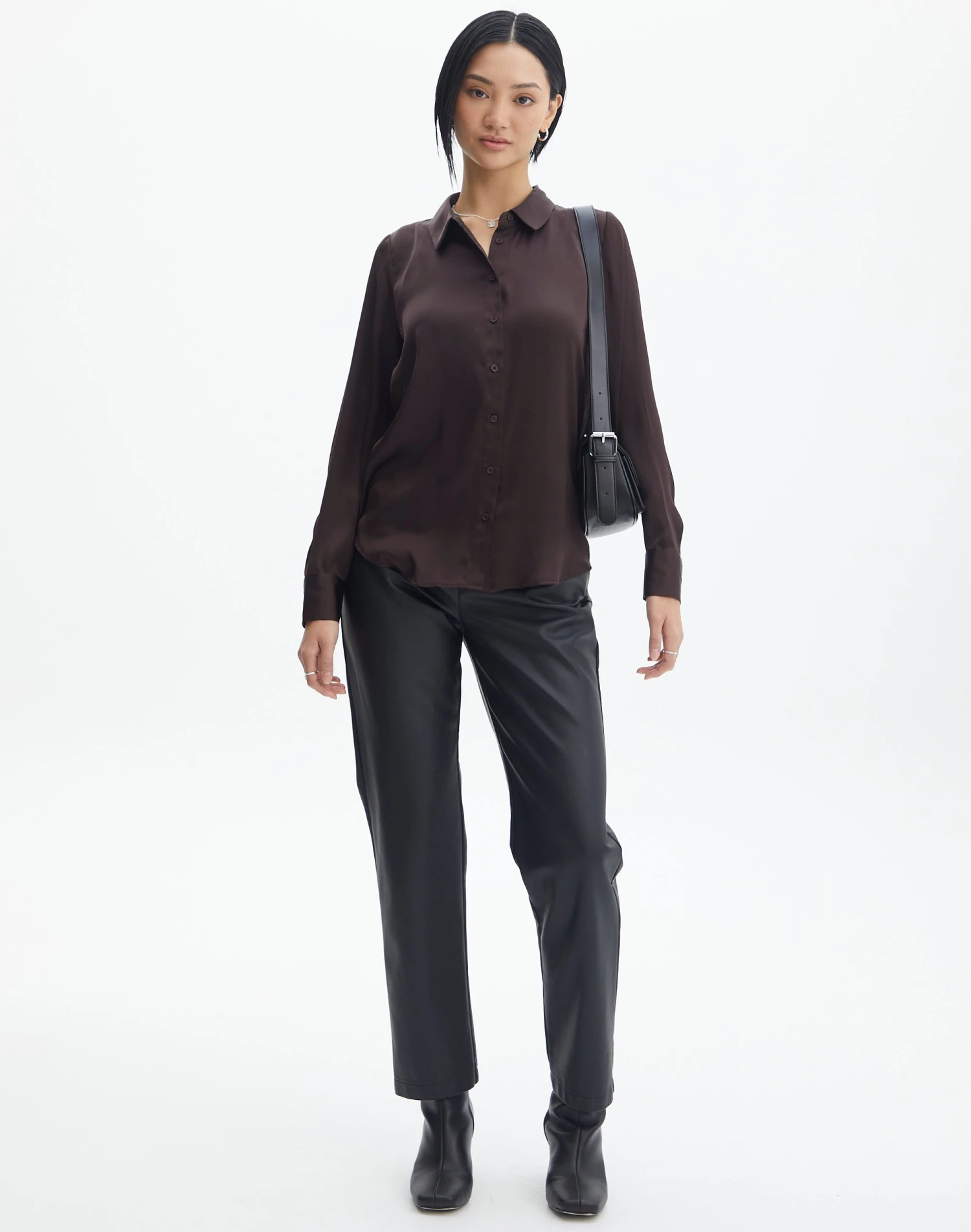 Satin Long Sleeve Shirt 4 Satin Long Sleeve Shirt - Image 2