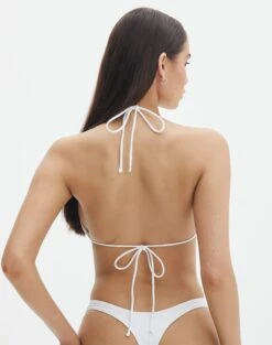 Triangle Padded Halter Bikini Top -GLASSONS CLOTHING r tropic padded tri bikini top white back ga55358rpln