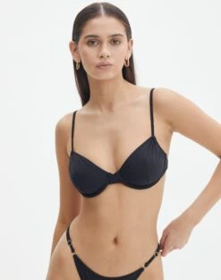 Thong Bikini Bottom 40 Thong Bikini Bottom -GLASSONS CLOTHING reef balconette top black front ga52510rpln 3