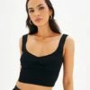 Sweetheart Ruched Cropped Tank