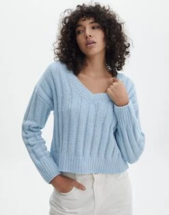 Knit Crew Neck Jumper -GLASSONS CLOTHING rowan ribbed v neck icecap front kl124074che 2