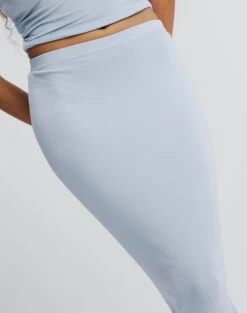 Luxe Lounge Modal Slim-Fit Maxi Skirt -GLASSONS CLOTHING ruby modal maxi skirt blue melody imageback sl96661mod