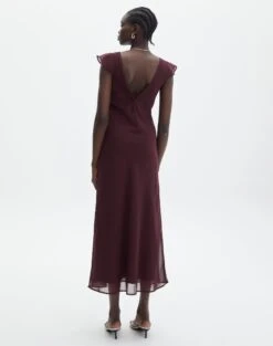 V Front Bias Cut Maxi Dress -GLASSONS CLOTHING rufus chiffon maxi dress cherry oh back dl92461peb