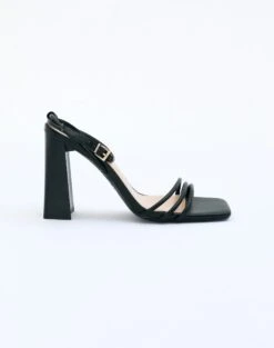 Satin Platform Heels 17 Satin Platform Heels -GLASSONS CLOTHING sage strappy heel black front sh98175pu 21