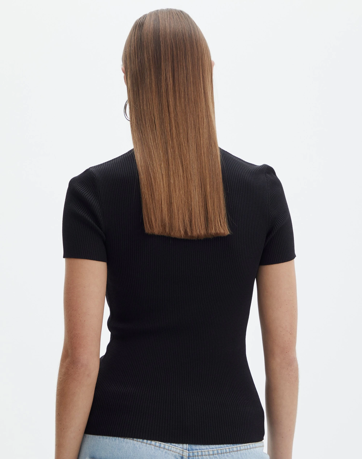 Knit Long Line T-Shirt 4 Knit Long Line T-Shirt - Image 3