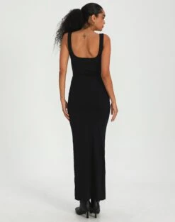 Supersoft Square Neck Slim Fit Maxi Dress -GLASSONS CLOTHING sedona square neck midi black back dl106733pln