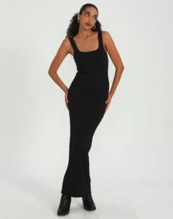 Supersoft Square Neck Slim Fit Maxi Dress