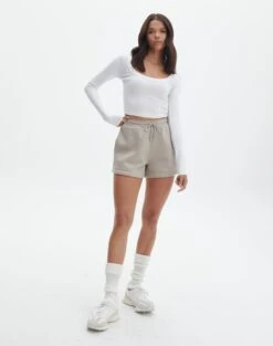 Embroidered Crew Neck Jumper 34 Embroidered Crew Neck Jumper -GLASSONS CLOTHING siesta short on the rocks front sw120676cot 1