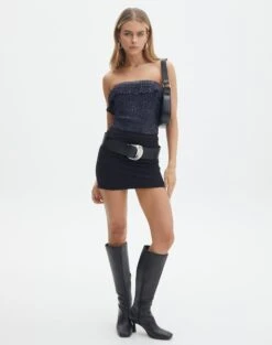 GLASSONS CLOTHING -GLASSONS CLOTHING siesta statement buckle belt blacksilver full be141578pu