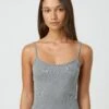 Luxe Lounge Modal Thin Strap Singlet -GLASSONS CLOTHING sisi modal tank heather marle front tv118176mod 5