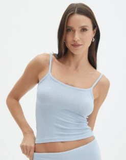 Luxe Lounge Modal Thin Strap Singlet 37 Luxe Lounge Modal Thin Strap Singlet -GLASSONS CLOTHING sisi modal tank ice cap front tv118176mod 5