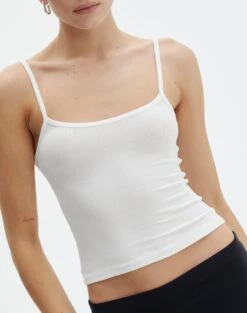 Luxe Lounge Modal Thin Strap Singlet 30 Luxe Lounge Modal Thin Strap Singlet -GLASSONS CLOTHING sisi modal tank milk imageback tv118176mod