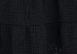 Muslin Tiered Mini Skirt -GLASSONS CLOTHING sky shirred muslin skirt black imagefront ss72038mus