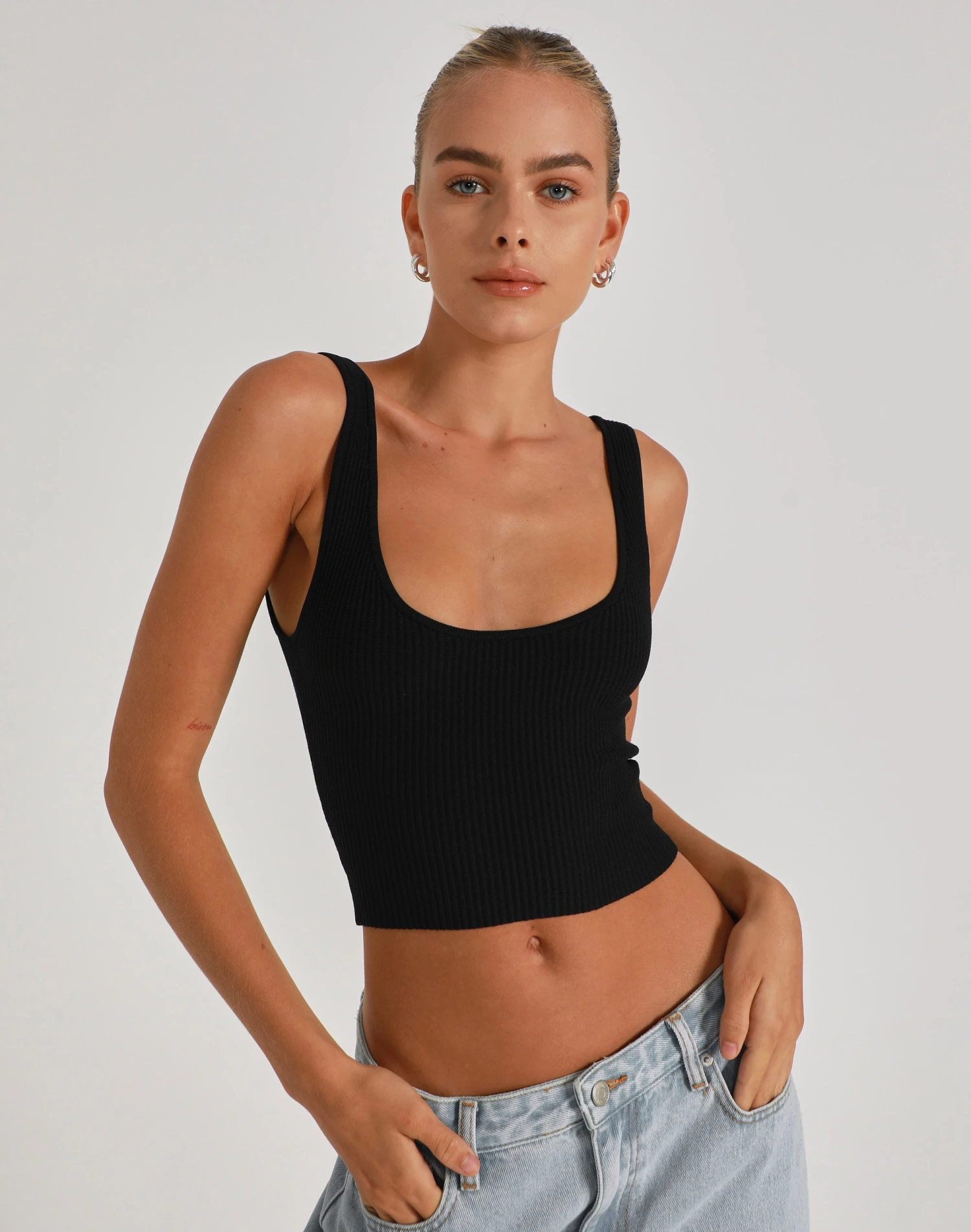 Scoop Neck Rib Tank 3 Scoop Neck Rib Tank