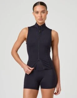 Twist Front Long Sleeve Knit Top -GLASSONS CLOTHING soko zip up vest black front tv146094but 3