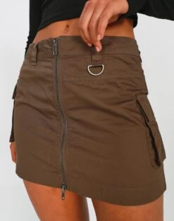Zip Cargo Mini Skirt 33 Zip Cargo Mini Skirt -GLASSONS CLOTHING stella cargo skirt susan soil full ss86240pln