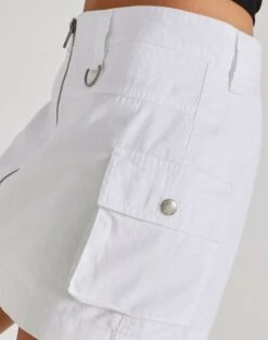 Zip Cargo Mini Skirt 30 Zip Cargo Mini Skirt -GLASSONS CLOTHING stella cargo skirt white imageback ss86240pln