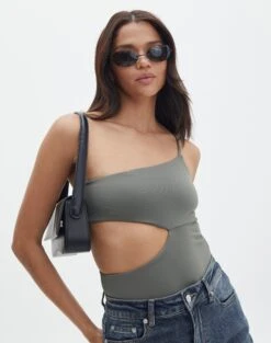 Seamless Cropped Long Sleeve -GLASSONS CLOTHING sully peachy bodysuit cypress front tb95431pch 2