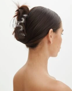 Sculpted Glitter Maxi Dress 38 Sculpted Glitter Maxi Dress -GLASSONS CLOTHING swiggle claw clip clear front ha130787clp 2