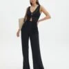 Linen Blend Wide Leg Pants -GLASSONS CLOTHING t co dizzy flared pant black front pw118952tlv