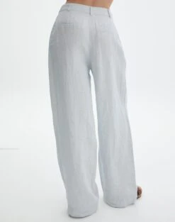 Linen Blend Tailored Pant -GLASSONS CLOTHING t co harley tailored linen pant icecapmilk back pw120209tcd