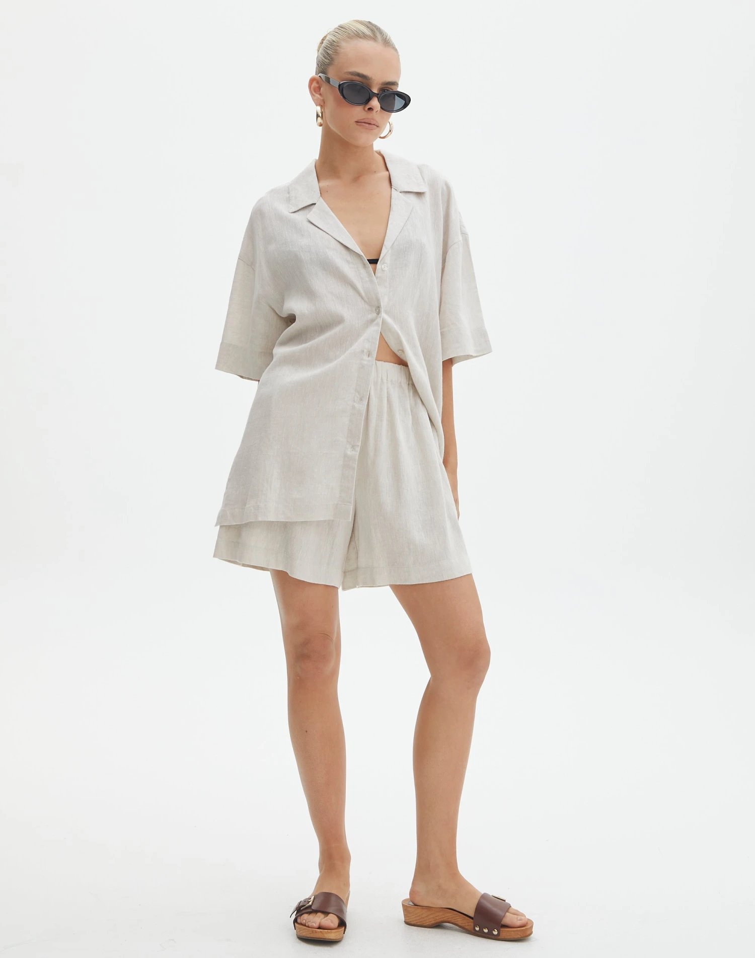 Short Sleeve Linen Blend Shirt 4 Short Sleeve Linen Blend Shirt - Image 2